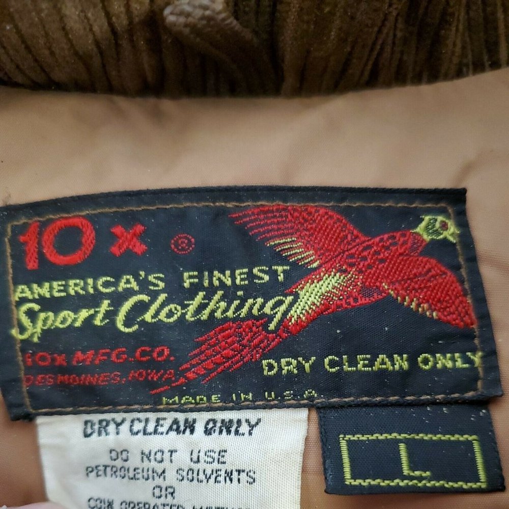 Vintage 10x America's Finest Sport Clothing Hunting Jacket Size L Goose Down - Picture 4 of 12